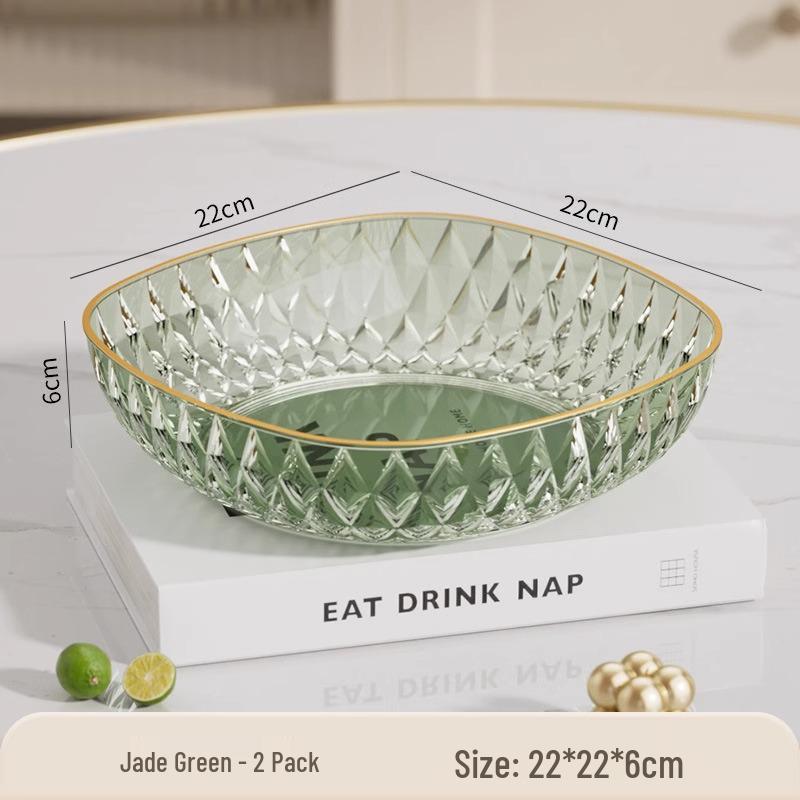 2023 Luxury Crystal Fruit Bowl for Coffee Table or Living Room