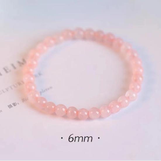 

Natural Pink Quartz Bracelet for Women, Simple and Fresh Pink Crystal Beaded Bracelet, Pink Simple Beaded Fortune Bead Jewelry for Girls Pink crystal6mm