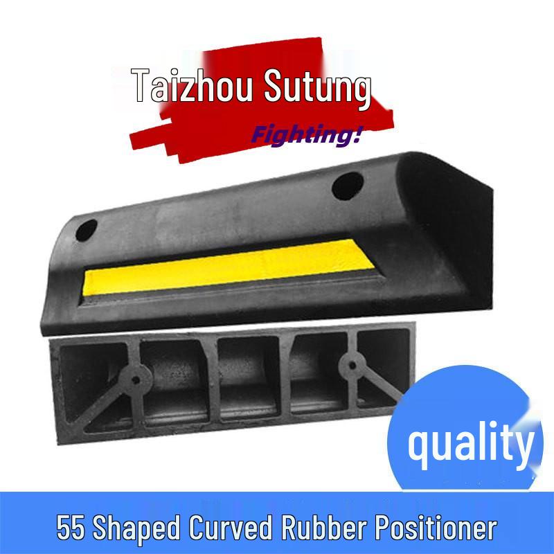1m Durable Rubber-Plastic Parking Stopper – Anti-Collision Wheel Positioner