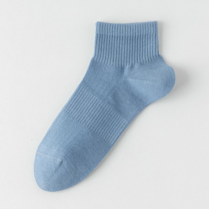 Men's Summer Thin Solid Color Breathable, Sweat-absorbing, Deodorizing Mesh Business Short Socks