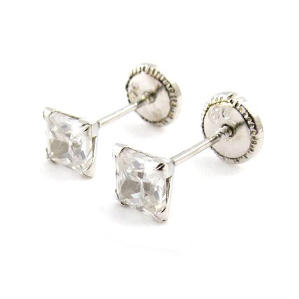 Les Trésors De Lily [J0426] - 4 Mm Rhodium-plated 'Essentiel' Earrings (Gold - 9 Carats)