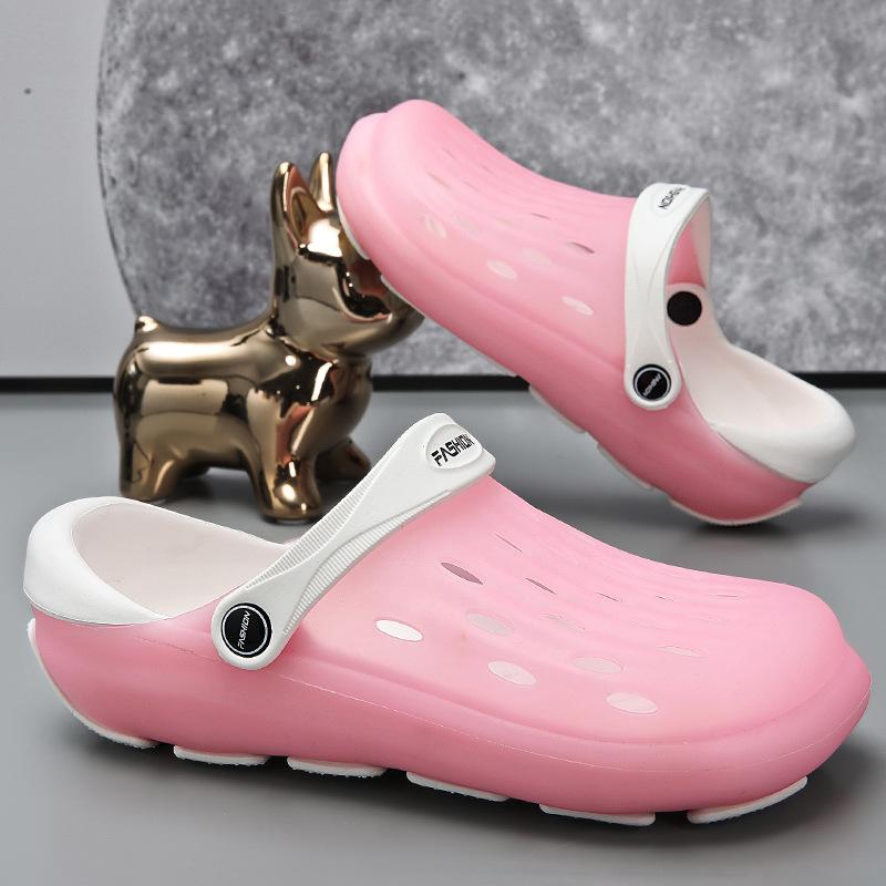 

Баотоу пляжные дырочные туфли мужские желейная подошва ЭВА верхняя одежда дырочные туфли пара большой размер повседневные туфли для ходьбы по воде мужские 41