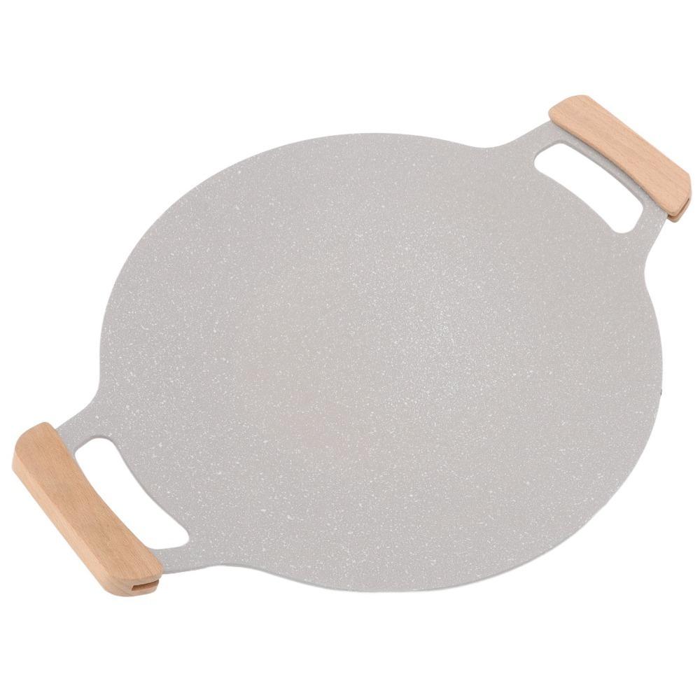 Non-Stick Korean Grill Pan Aluminum Round Grill Pan Stovetop Grill Pan Gas Induction Cooker белый