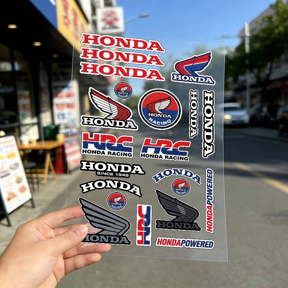 For Honda Motorcycle Reflective Stickers Waterproof Decals for Helmet Scooter Fuel Tank Toolbox RacingOW3