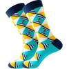 Striped multicolor street skateboarding funny socks for men and women