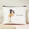 Chic Custom Unique Vintage Cute Floral Makeup Bags for Girls Cosmetic Pouch Toiletry Bag Pencil Case Travel Storage