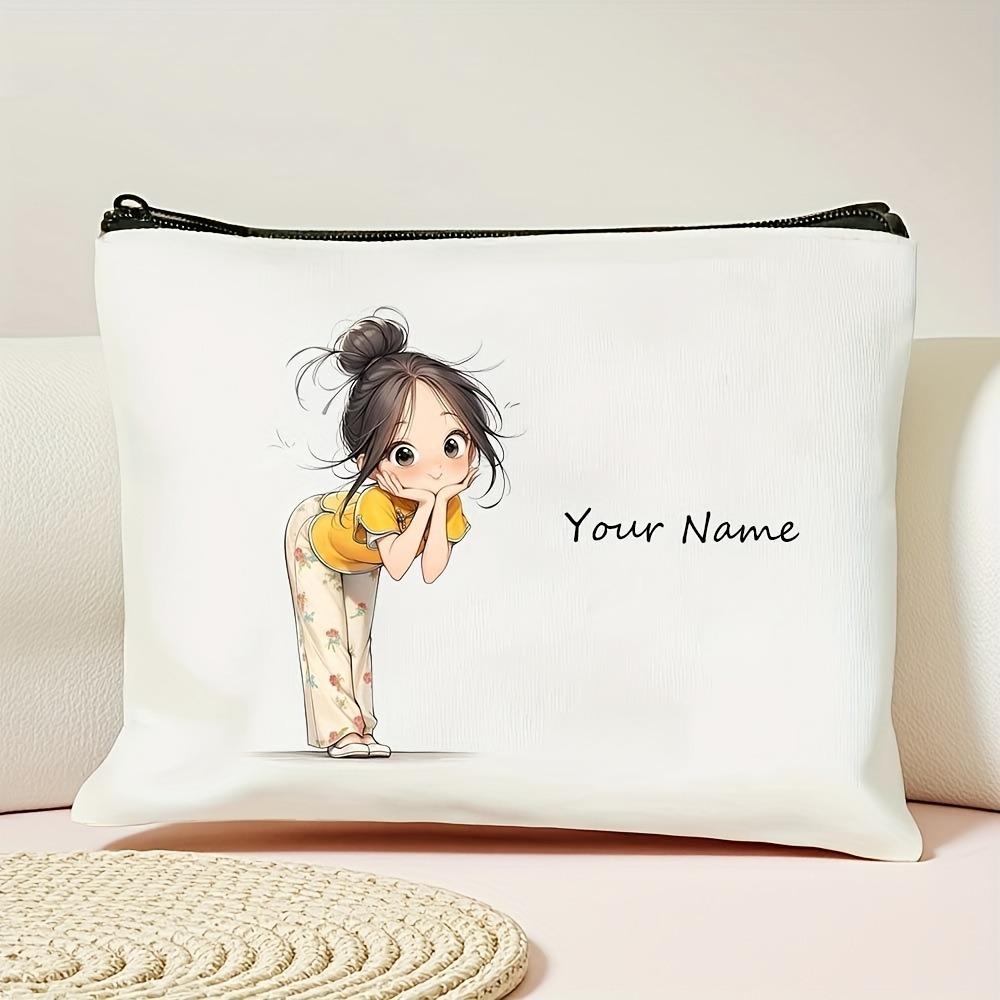 Chic Custom Unique Vintage Cute Floral Makeup Bags for Girls Cosmetic Pouch Toiletry Bag Pencil Case Travel Storage