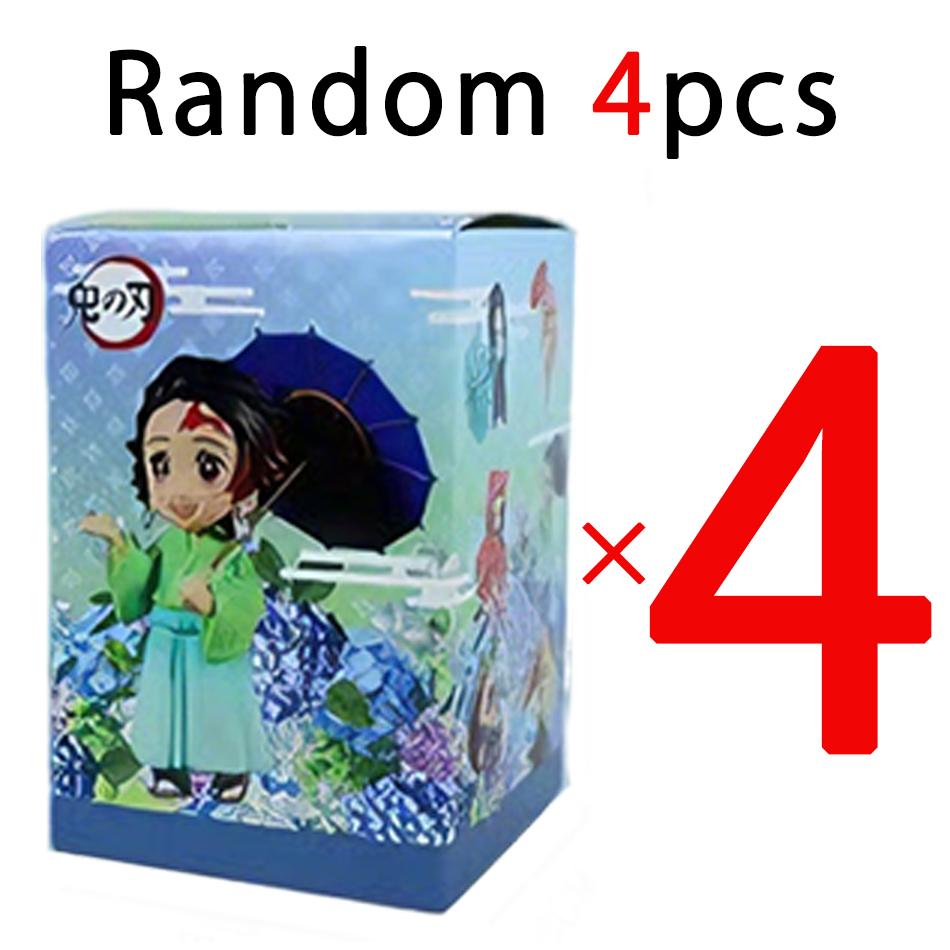 In Stock 12cm Kawaii Demon Slayer Plum Rain Series with Box Handmade Model No Yaiba Kamado Nezuko Action Figure Ornament Gift