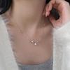 Sterling Silver Pearl & Zirconia Necklace - Elegant, Luxurious, Versatile Clavicle Chain for Women.