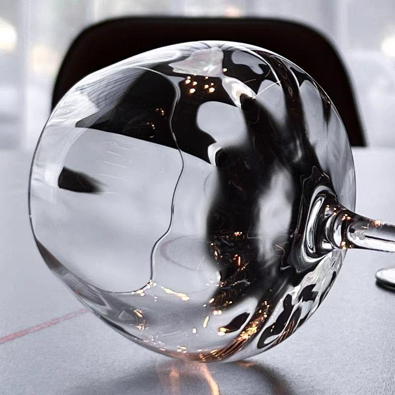 Červené víno sklo s textúrou tekvice Európske krištáľové sklo pohár Moderná jednoduchosť Domácnosť Kreatívny 430ml Geometrický karaf
