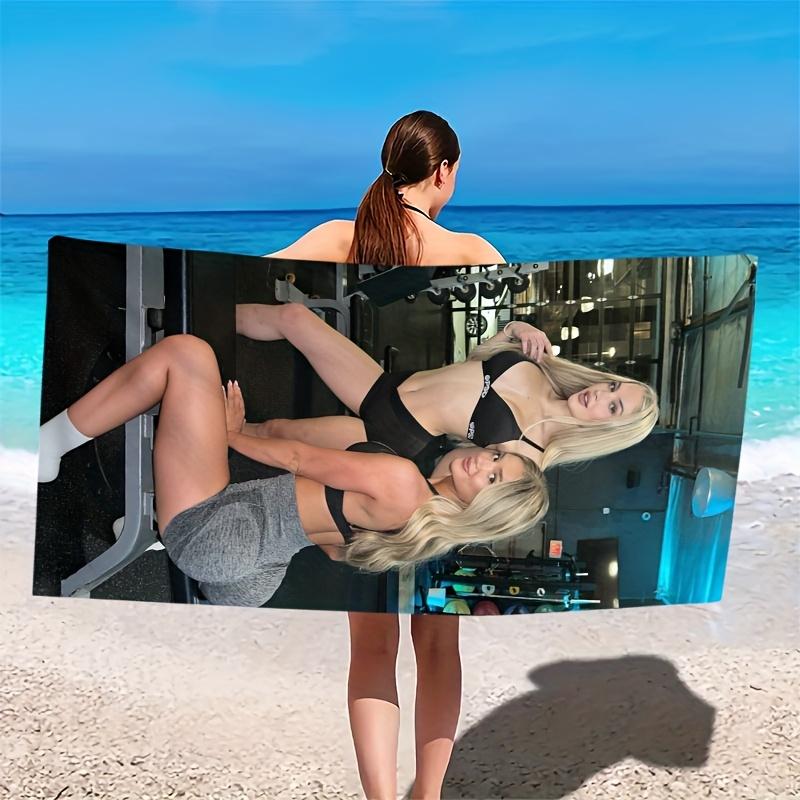 Modern Theme Beach Towel Summer Beach Blanket Quick-Dry Water-Absorbent for Outdoor Travel Beach Camping Bathroom Party Vacation