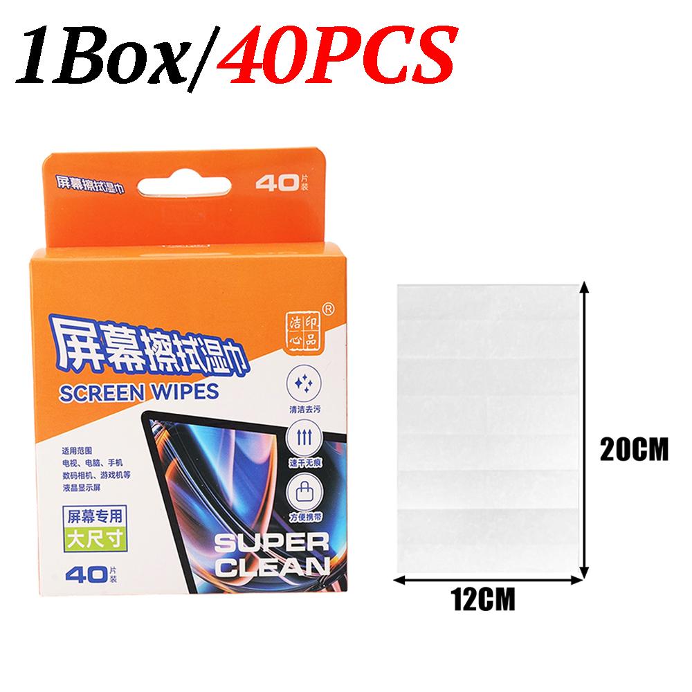 

1/2/3box of Disposable Portable LCD Screen Cleaning Wipes Dry and Wet Screen for Tablets Laptops Phones TVs Cars and Monitors 1 PACK
