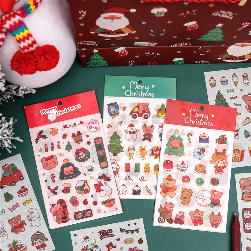 Christmas Series Cute Cartoon Sticker Set for Diaries and Journals