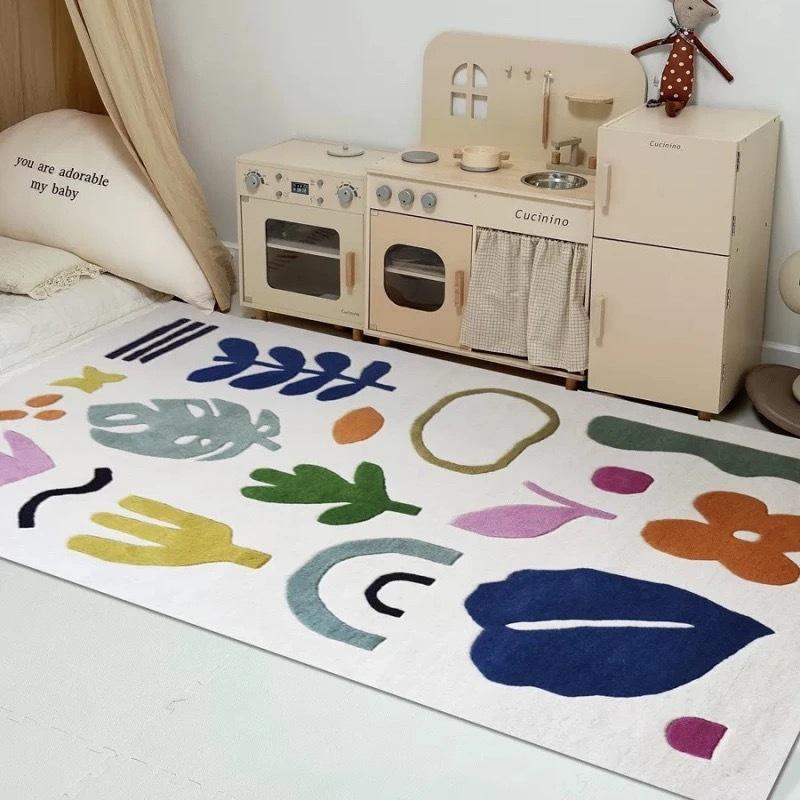 

Soft Water-Resistant Nursery Carpet Non-Slip Mat for Bedroom Office Sofa Bedside Easy-Care Durable Floor Rug 60*90cm