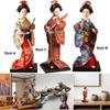 Kimono Puppen Dekor Traditionell Ethnisch Japanische Geisha Puppen Dame Statuette für Schreibtisch Zuhause Büro Wohnzimmer Tischplatte Schlafzimmer