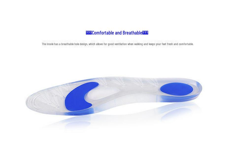 Solette in Silicone Trasparente per Scarpe - Morbide Assorbiurti con Supporto Plantare a Lunghezza Intera per Massaggio Sportivo