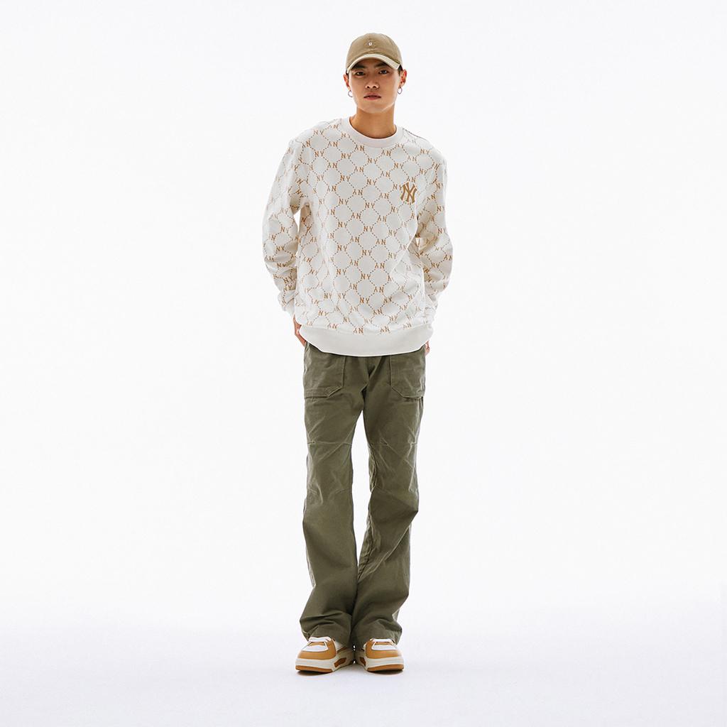 New MLB SS24 Sweatshirt Unisex Cream 3AMTM0141-50CRS