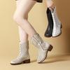 Fashion GKTINOO Women's Boots 2025 Summer Genuine Leather Woman Mid-Calf Boots Fashion Hollow Out Ladies Shoes Women Summer Boot Shoes