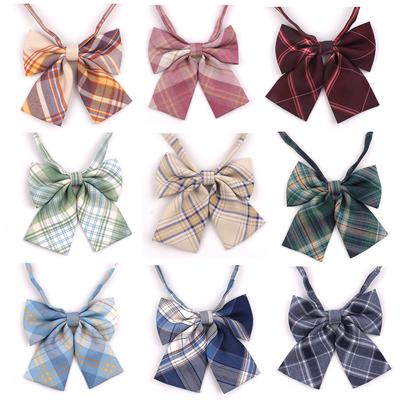 Feminine karierte Fliege, lässige Fliege für Frauen, Uniformkragen, Butterf-Bowknot, karierte Fliegen für Erwachsene, Krawatten, Mädchen-Fliegen