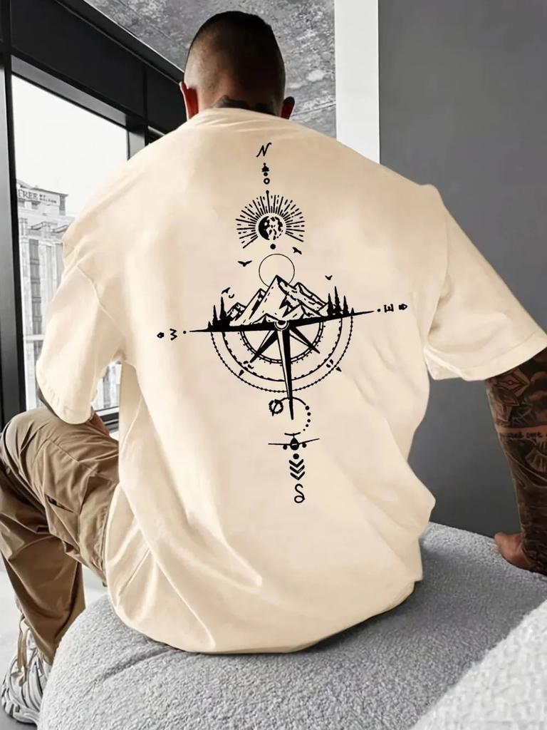 Summer Harajuku Retro Compass 3d Print Breatha Quickdry Unisexs Largesized Tshirt Outdoors Leisure Sports Parentchild Clothing
