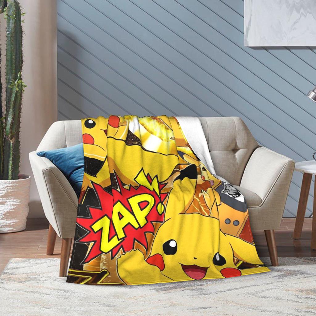 GUOYU Blanket pikachus Squirtle AND Charmander Blanket Super Soft Cozy Bulbasaur Throw Blankets for Bed 50x60 Inch Multiple Sizes Rug Piece