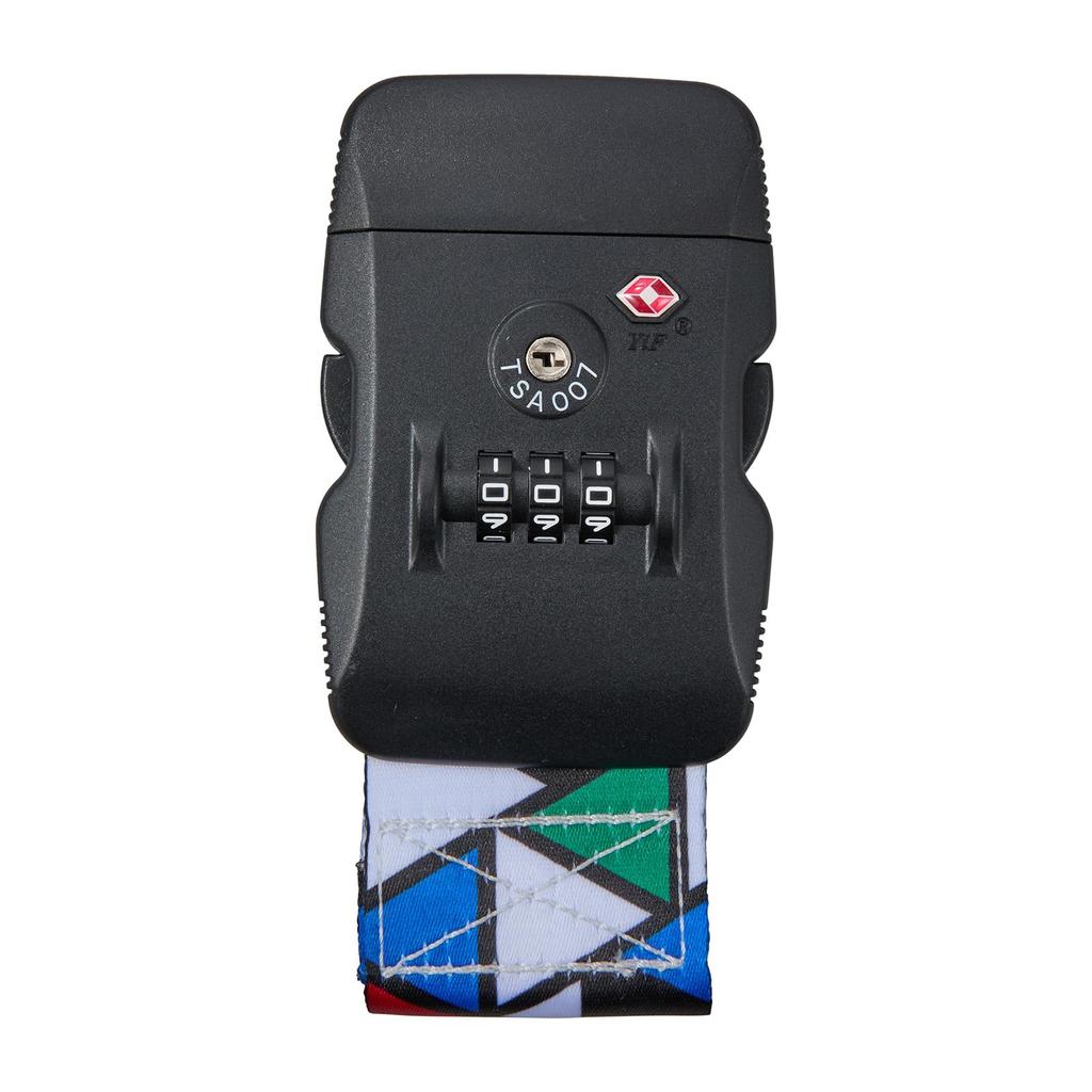 Siffler Suitcase Belt with TS Lock, Number Lock, Marker, Security, Anti-Theft, for International Travel, Siffler 209. Delta Color