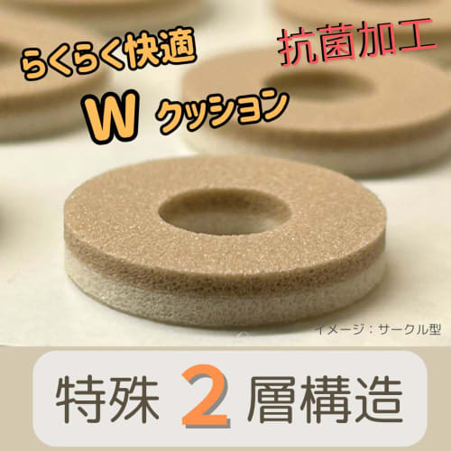 Easy and Comfortable Foot Care Blister Protection Pads, Comfortable Double Cushion, Special Double-Layer Construction (Circle-Shaped (Large), Set of 2