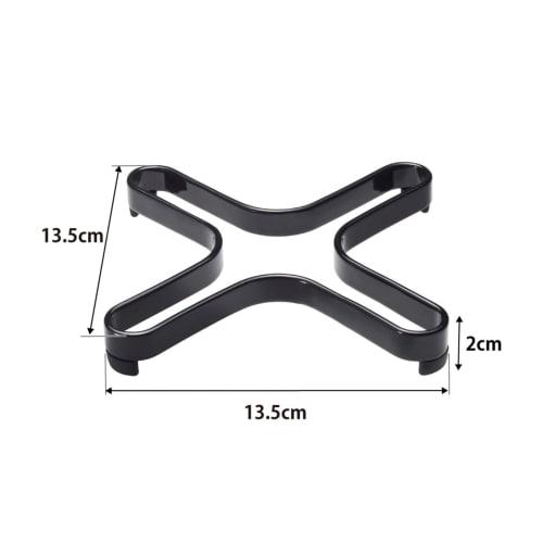 Yamazaki Jitsugyo Pot Mat, Black, Approx. W13.5 x D13.5 x H2cm, Tower 2251