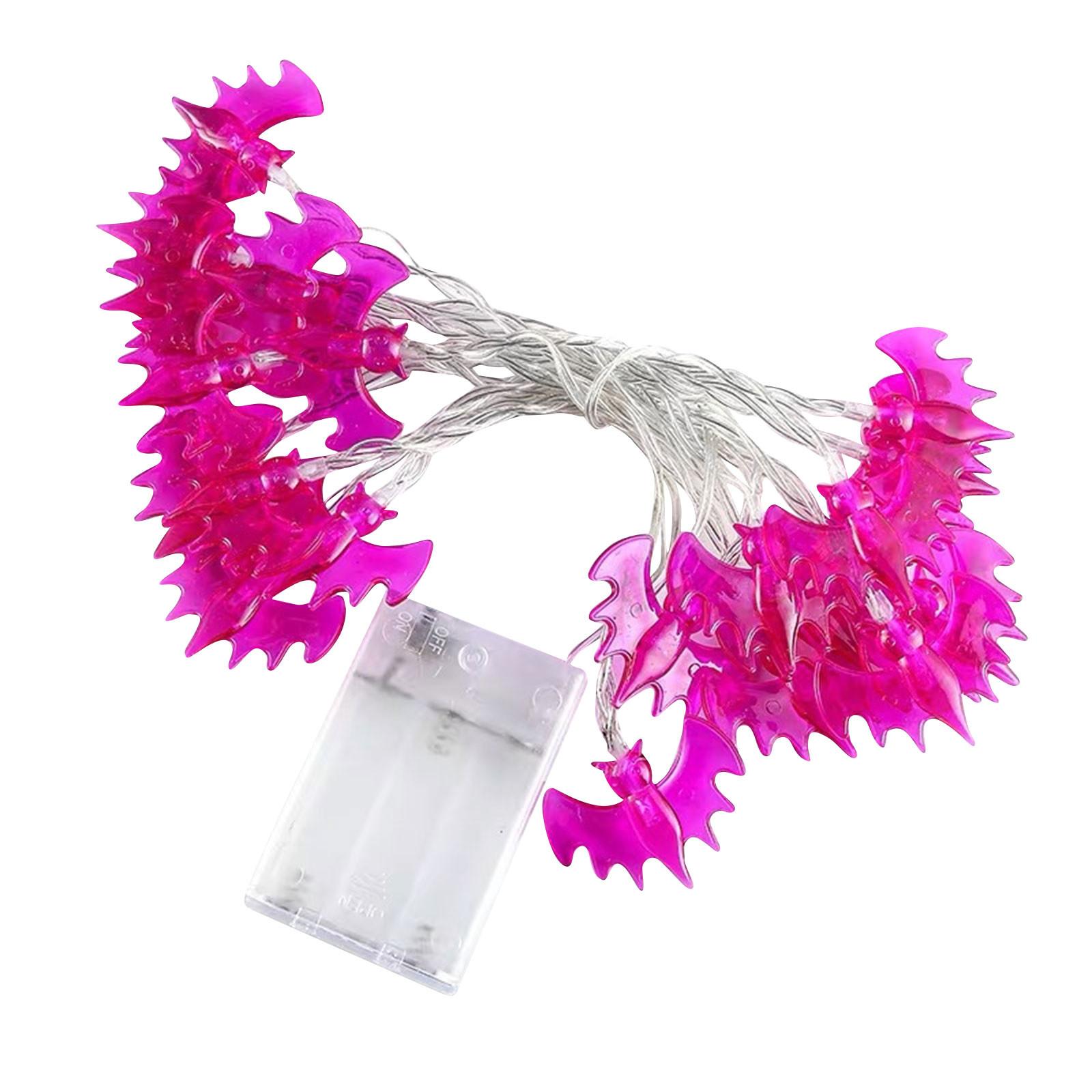 

20 LEDs 9.84ft Battery Operated Decorative String Lights, Indoor Outdoor String Lights, With Bats Pendants One Size фиолетовый