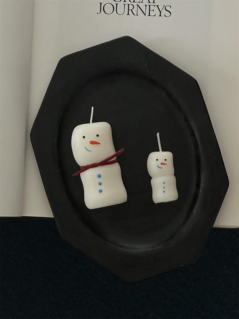 1 Suits Cute Christmas Snowman Candle Aromatherapy Cartoon Decoration Ornament Christmas Gift DIY Atmosphere