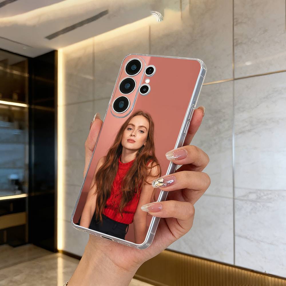 Actress-Sadie Sink Clear Soft Silicone Phone Case forSamsung S25, S24, S21, S22, S23, S30, Ultra, S20, Plus