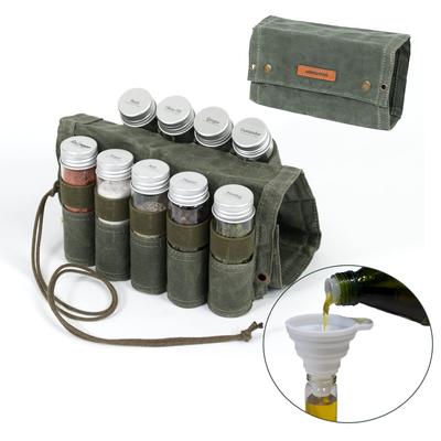 Monpience Portable Outdoor Camping Spice Picnic Spice Glass Spice Seasoning Storage Dressing Spice Bottle Jar, Bottle, Jar, Container, Bottle,