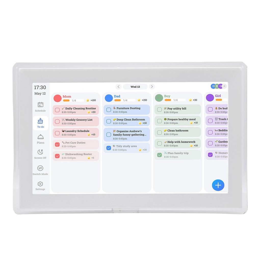 15.6 Inch WiFi Digital Calendar 1080P HD Interactive Touchscreen Wall Planner App Control 32GB Storage for Family