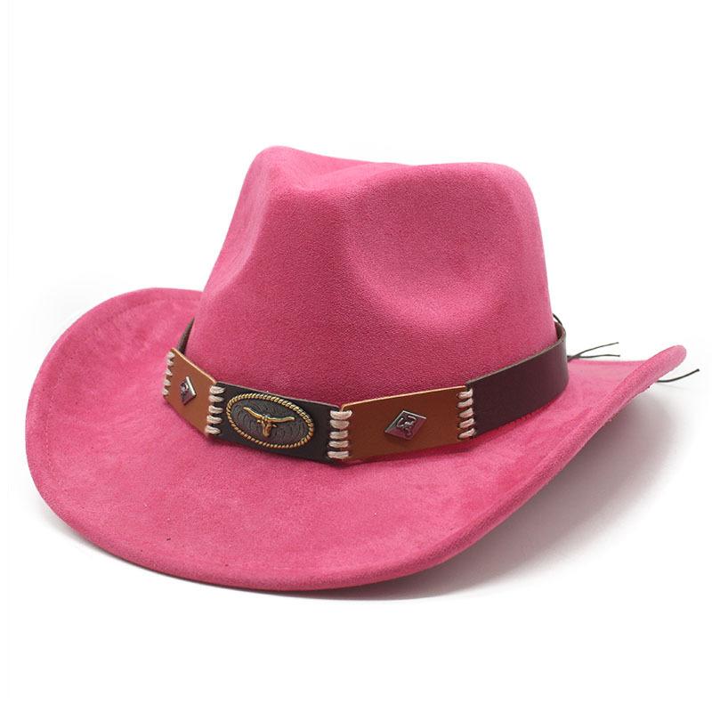 Ethnic Style British Top Hat, Suede Men'S And Women'S Couple Hats, Western Cowboy Top Hats, Jazz Hats For Performance