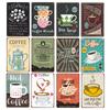 Coffee Metal Wall Art Poster Iron Painting Signs Vintage Decoration Cafe Bar Pub Club Plaque Home Decor Plates 20x30cm