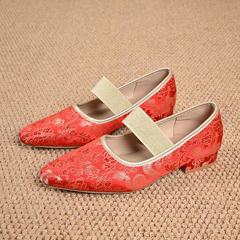 Fashion Elegant Women Shoes Pointed Toe Heeled Sandals Dress Party Woman Loafers Designer Summer New 2025 Trend Chunky Woman Pumps Mujer