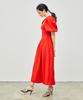 ONNE Stitched Puff Sleeve Maxi Dress Red