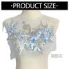 Embroidered Sequins Flower Applique Patches for Clothing Bags Handcraft Decoration Polyester Materials