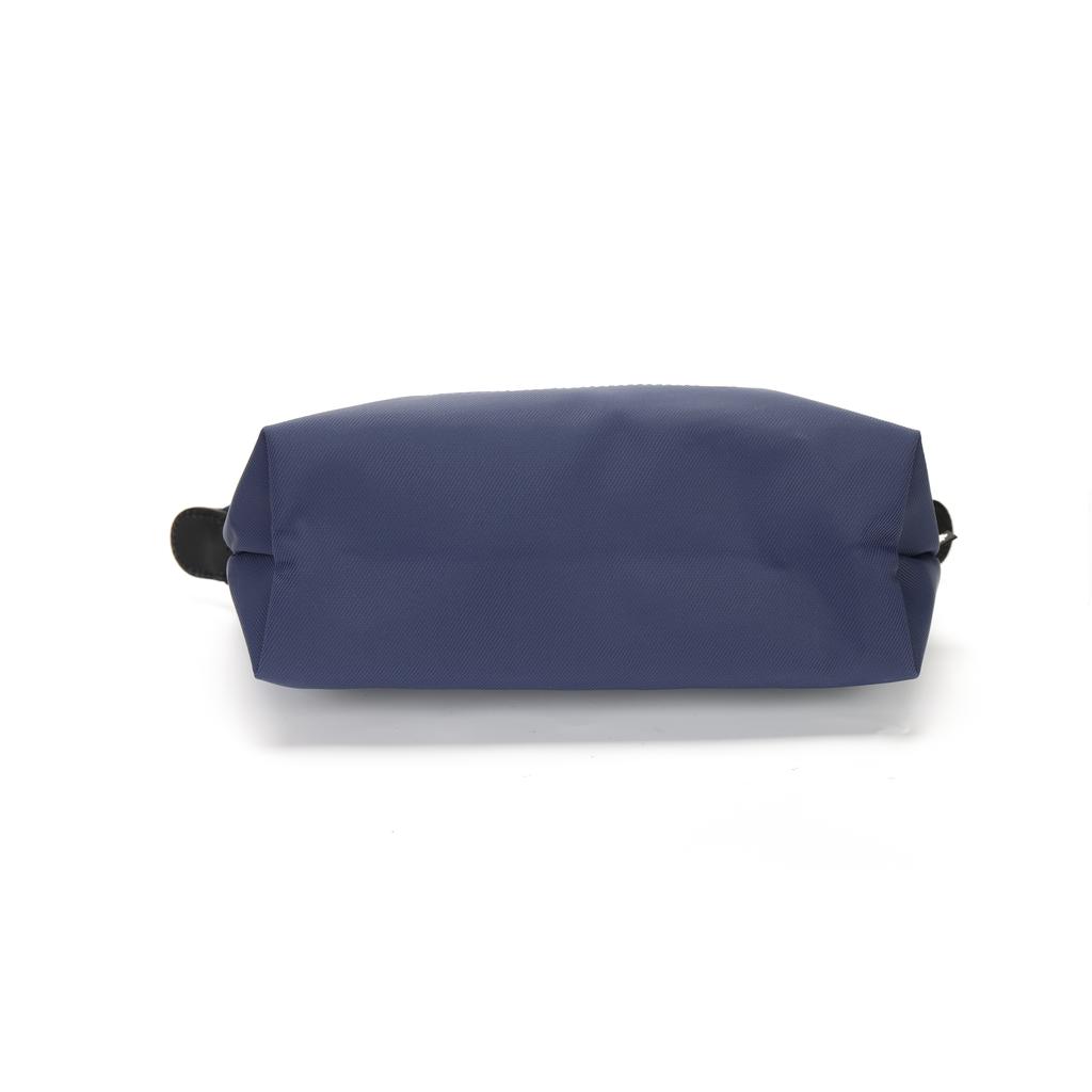 Longchamp Le Pliage Energy Logo Prägung Druckknopf Klappe Stoff und Kalbsleder Tragetasche Damen Tragetaschen Marineblau 30030HSR006