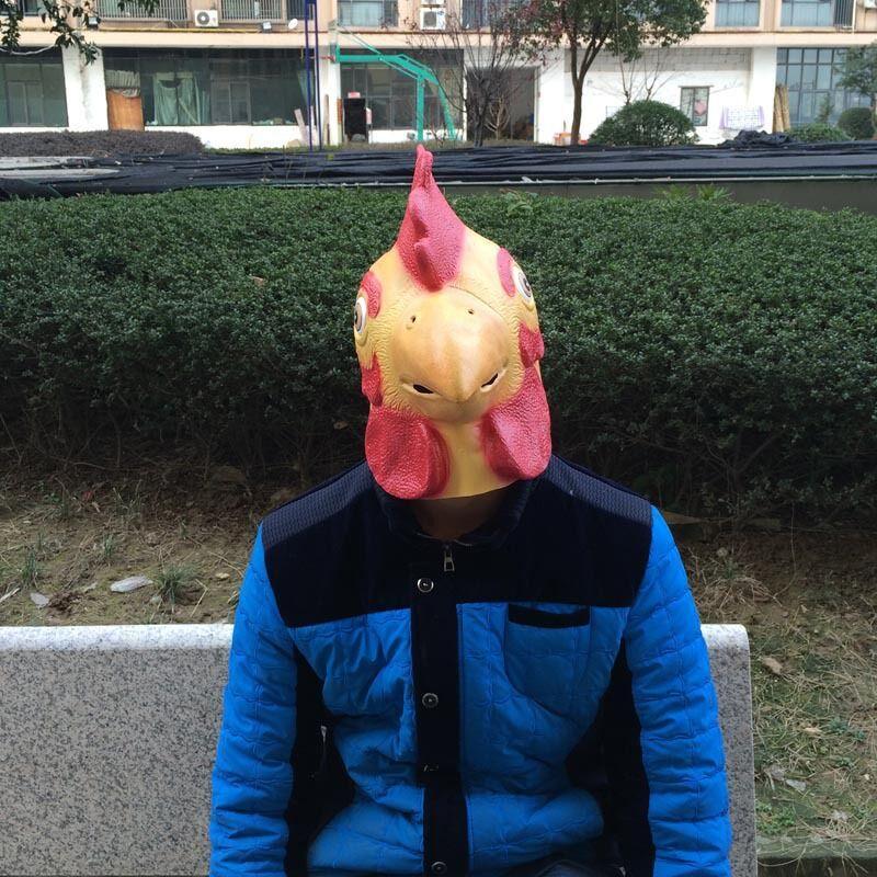 Halloween costume party mask, animal prop, large rooster mask, eco-friendly latex chicken headgear
