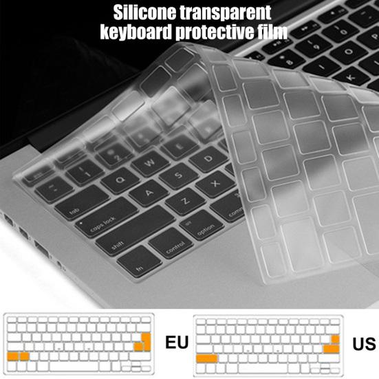 Silicone Clear Keyboard Protective Cover Film for MacBook Air 13inch Pro 15inch