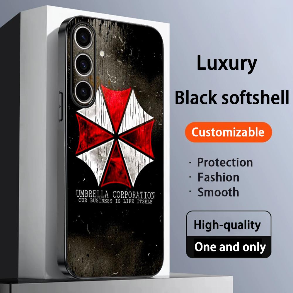 Klassisches Böses Regenschirm Heißes Muster Handyhülle Für Samsung Galaxy S26 S25 S24 S23 S22 S21 Plus Ultra Note20 Weich Schwarz
