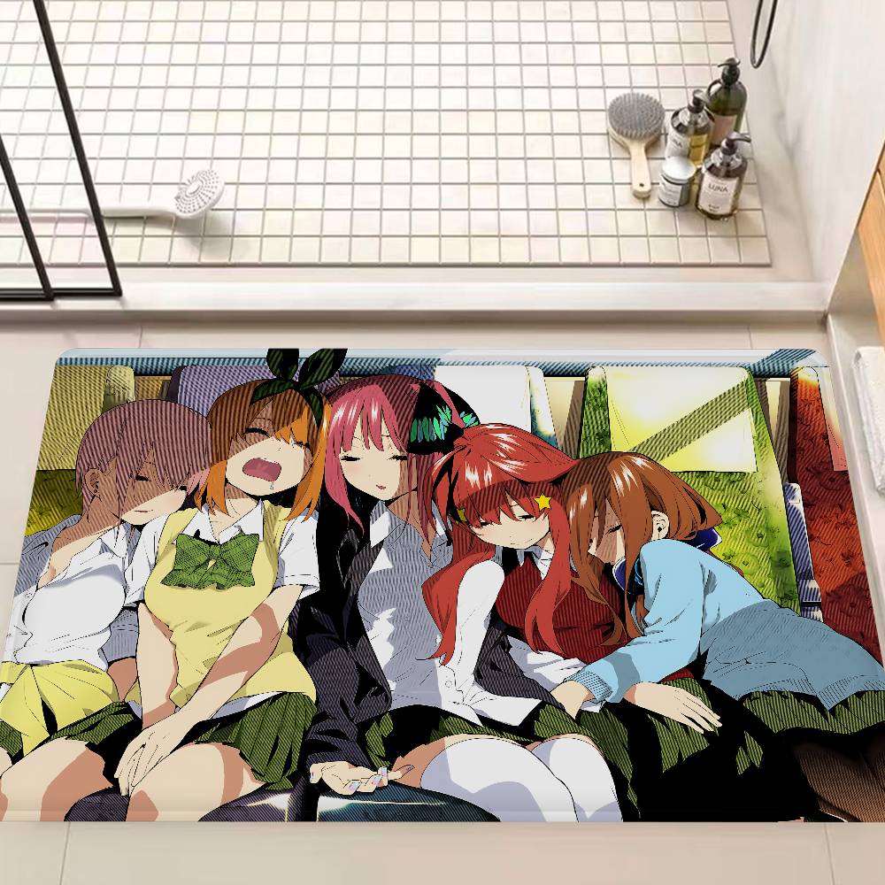 Anime Q-Quintessential Quintuplets Bathroom Mat Kids Room Bedroom Decoration Balcony Anti-Slip Doormat Living Room Welcome Rug
