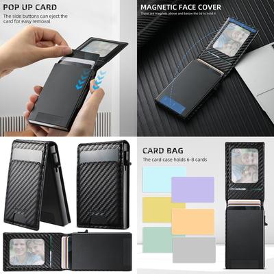 Anti-degaussing Card Sleeve Pop-up Card Bag Magnetic Suction Storage Card Box Wallet Bank Card ID Card Anti-theft Brush Card Box