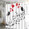 Lovebird Washable Dirt-Resistant Shower Curtain Shower Head Waterproof Polyester Bath Curtain For Home Decor Accessories