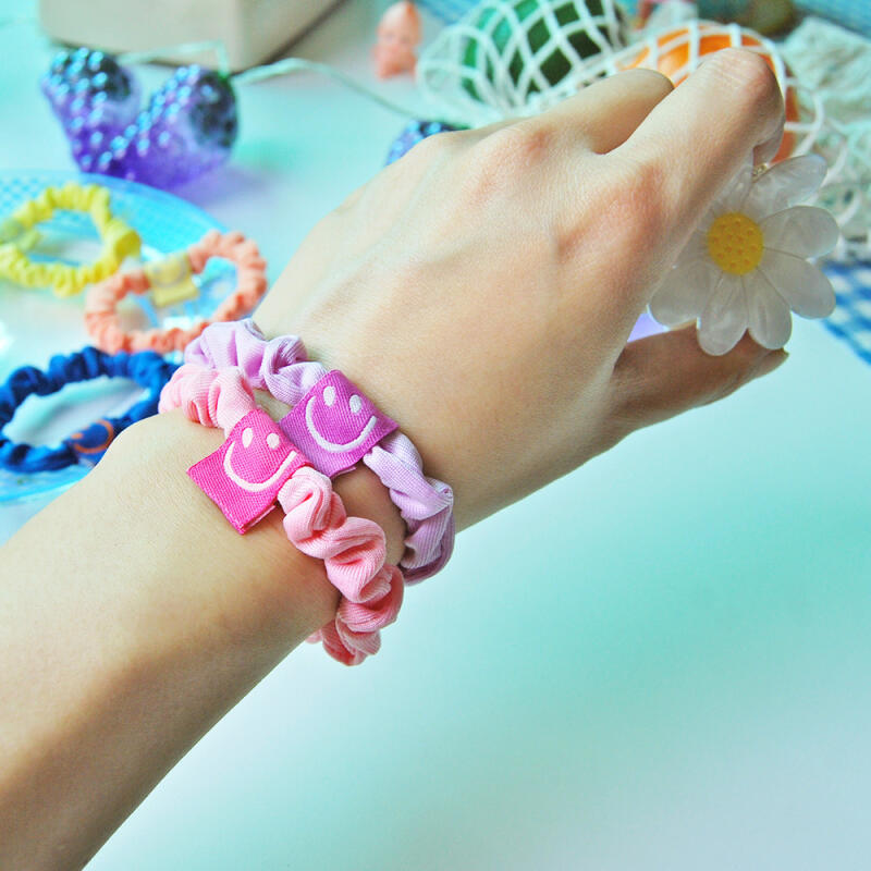 

Square Smile Scrunchie Hair Ties (2 in a set)