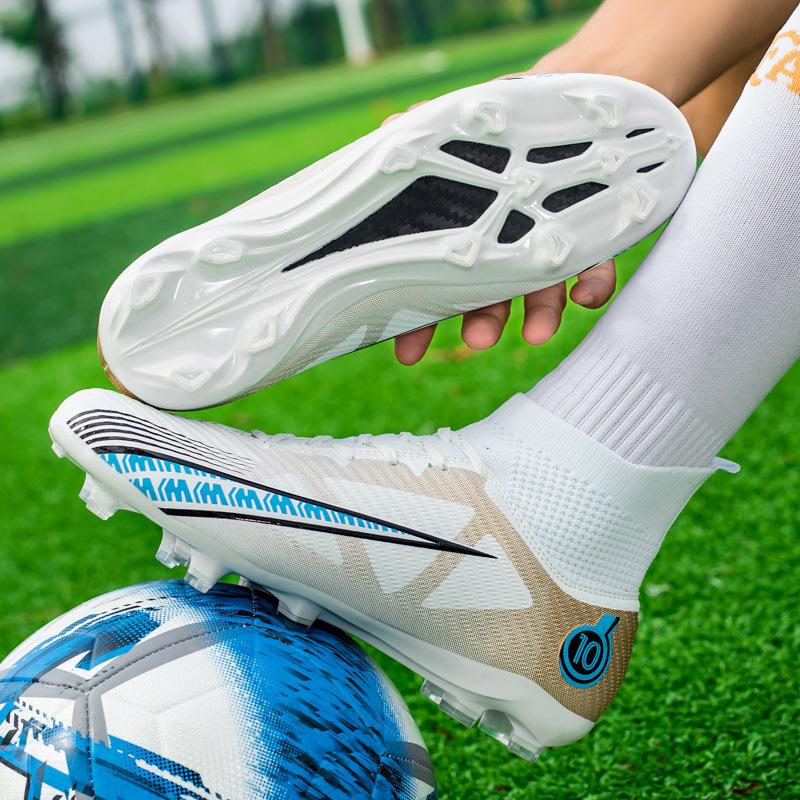 Foreign Trade World Cup Football Shoes Men's High-top Long Nails Lawn Broken Nails Youth Student Competition Training Shoes