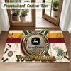 Tappeto Quadrato in Velluto di Cristallo Nome Personalizzato Motivo John Deere Antiscivolo Decorazione Pavimento Casa Tappeto