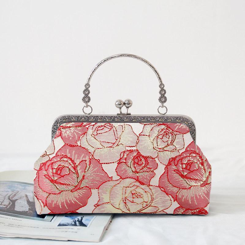Short Style Handbag Material Kit - Handmade, Multiple Styles, Square Clasp Bag, Includes 20 Needles