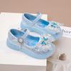 2026 New Fashion Girls' Princess Rhinestone Leather Shoes with Soft Soles and Luminous Crystals for Spring and Autumn.